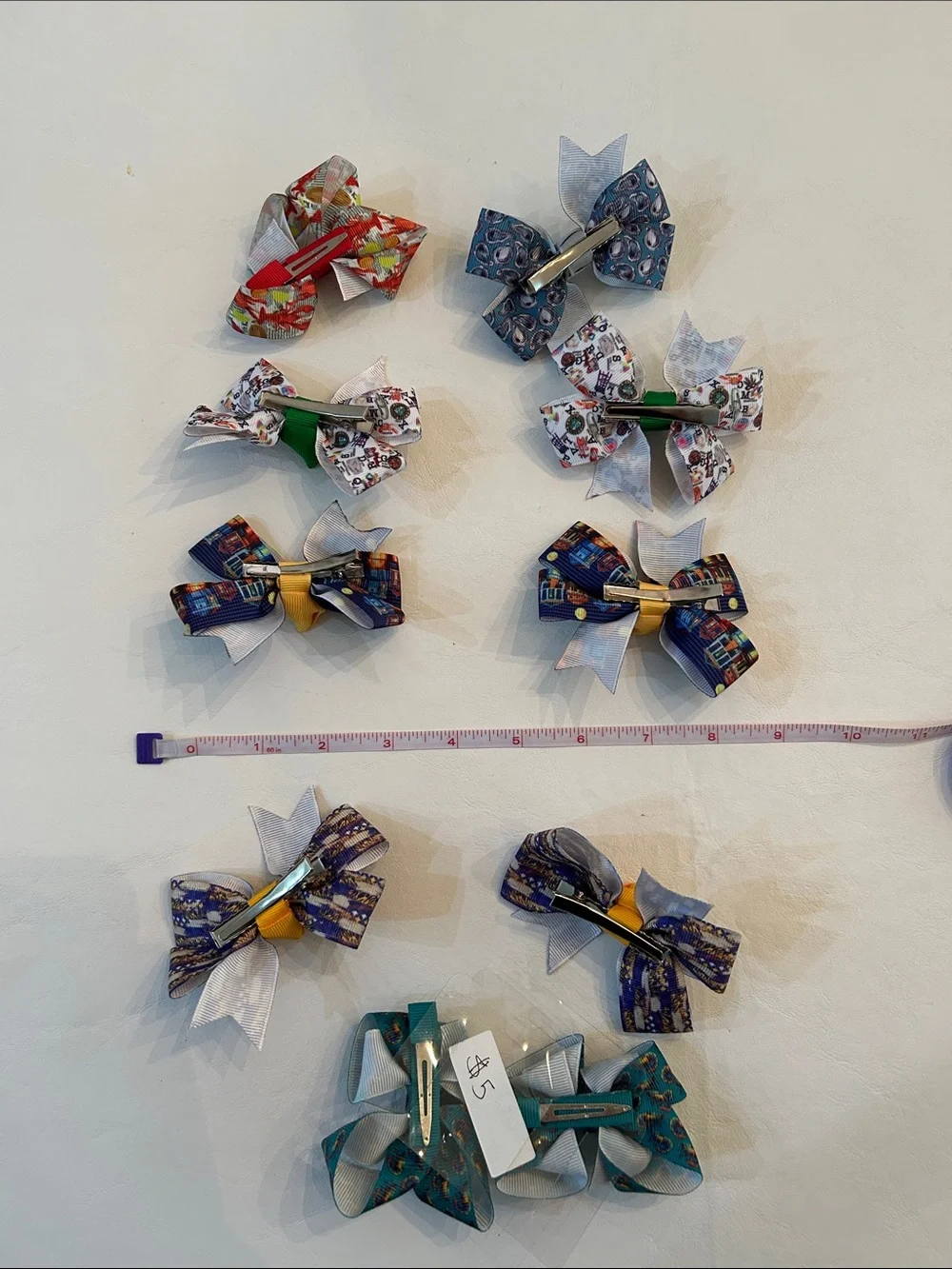 Louisiana Themed Mini Hair Bow Clips Bundle